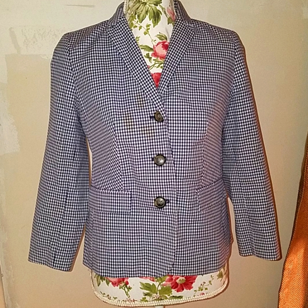 Talbots Gingham Blazer